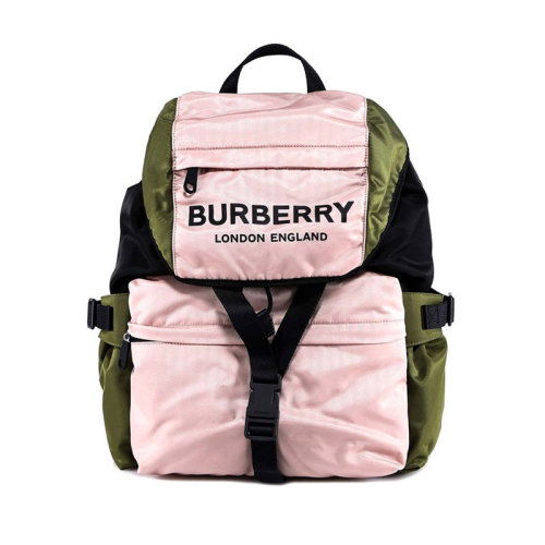 BURBERRY/博柏利 巴宝莉 女士 拼色尼龙品牌LOGO印花双肩包背包 80105021 HJH0015X