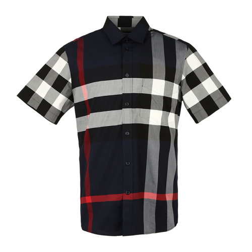 BURBERRY/博柏利巴宝莉衬衫经典格纹衬衫男士短袖衬衫8020855