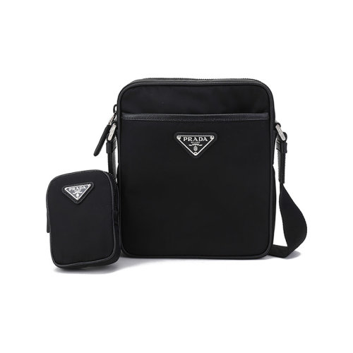 PRADA/普拉达  男士Re-Nylon再生尼龙单肩斜挎包带小包 2VH112 2DMH