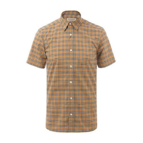  BURBERRY/博柏利 男士卡其色棉质短袖衬衫 80038521 PLFSX