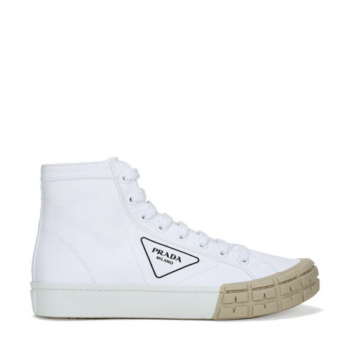 PRADA/普拉达 男士织物高帮系带休闲鞋运动鞋帆布鞋 2TG158 GUD