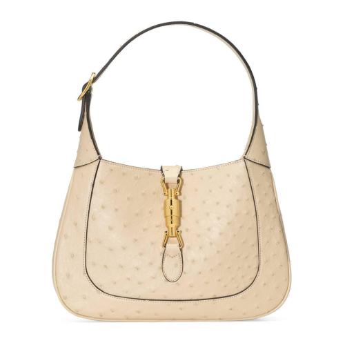  GUCCI古驰 22年秋冬 女士 Jackie 1961系列鸵鸟皮小号手袋 636709 EY00G 9522