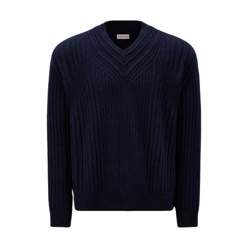  MONCLER蒙可蒙克莱 22年秋冬 男士 针织衫 Wool V-Neck Jumper H20919D00004M1115778