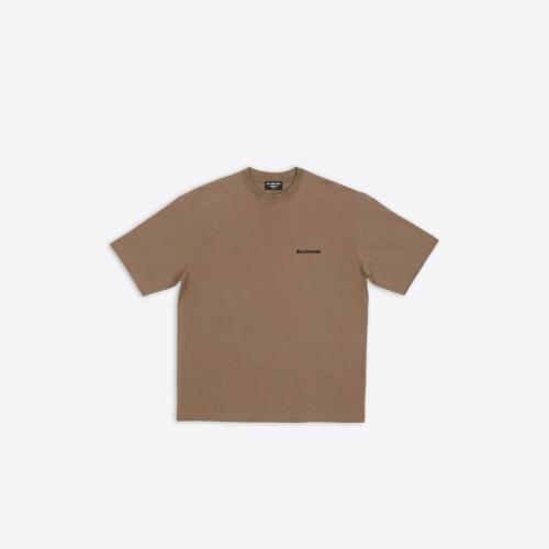  BALENCIAGA巴黎世家 22年春夏 男士 短袖T恤 Mens Balenciaga T-shirt Regular Fit  in Beige