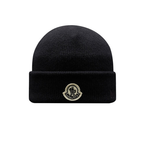 Moncler/蒙克莱 22年秋冬新款 Maya 70系列FRGMT藤原浩特别款 男女同款星钻黑色纯羊毛便帽毛线帽H209U3B00002M1115999