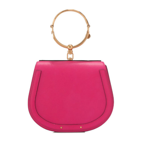 CHLOE/克洛伊 女士纯色皮革金属圆环装饰尼罗尔单肩包斜挎包手提包女包 C17US300-HEU 多色可选