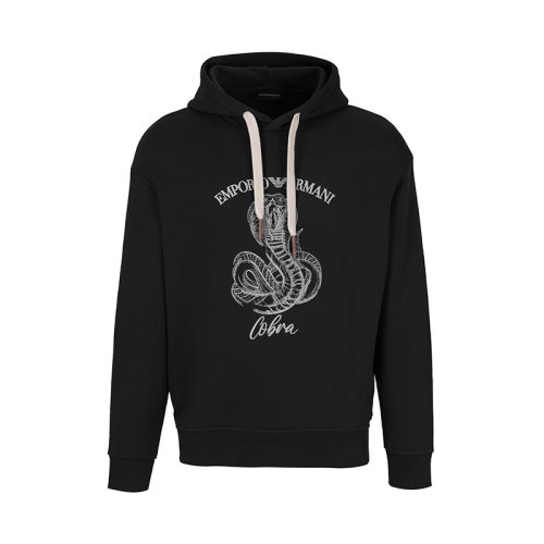 Emporio Armani/安普里奥阿玛尼 男士长袖卫衣黑色红色潮流百搭休闲上衣10961