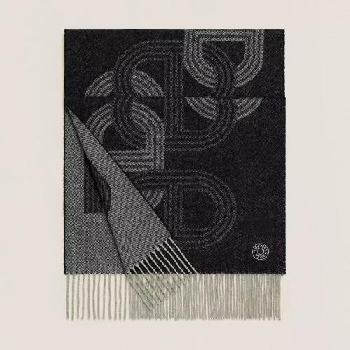  HERMES爱马仕 22年秋冬 男士 围巾 Echarpe Circuit 24 Faubourg H392684T 02