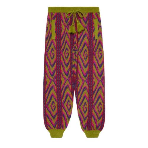  GUCCI古驰 22年秋冬 男士 G菱形羊毛针织长裤 713565 XKCP5 3817