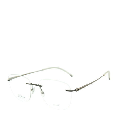 HUGO BOSS/雨果博斯 商务 方圆形 钛材 打孔 超轻 全框 男女款  近视 眼镜框 眼镜架 BOSS 1266 57mm