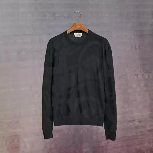  HERMES爱马仕 22年秋冬 男士 针织衫 Pull col rond ??jeux de points minimal compact??