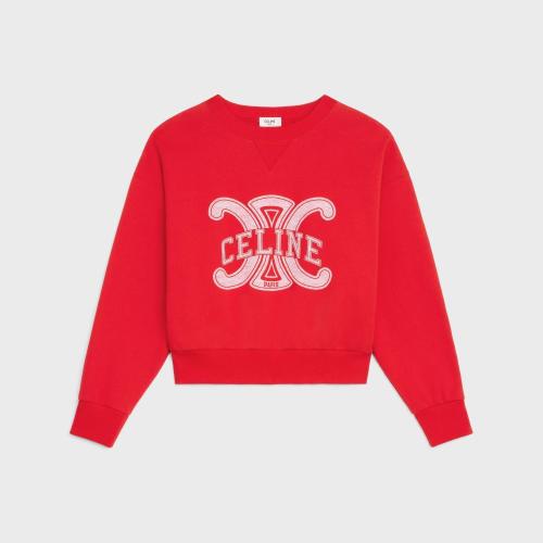  CELINE赛琳思琳 22年秋冬 女士 长袖T恤 CELINE TRIOMPHE棉质抓绒卫衣 2Y777670Q.27RW