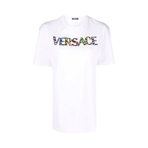  VERSACE/范思哲 女士印花棉质短袖T恤 1004160 1A02992 2W070 PLFSX