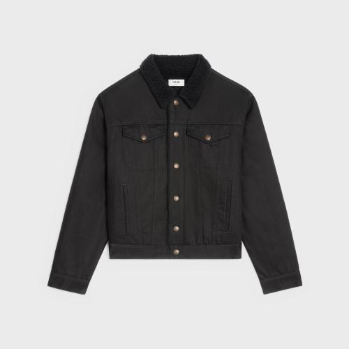  CELINE赛琳思琳 22年秋冬 男士 夹克 PURE BLACK水洗色牛仔夹克 2Q523085T.38TK