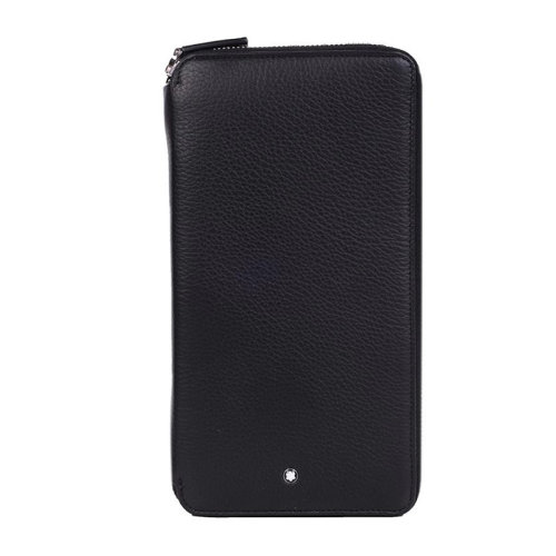 MontBlanc/万宝龙 大班系列 男士黑色牛皮长款拉链钱包钱夹手拿包男包 113304