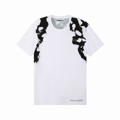 Alexander McQueen/亚历山大麦昆【22春夏新款】男士棉质圆领短袖T恤 682533 QSZ65