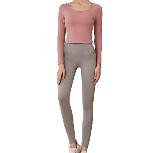 GeleiStory/GeleiStory 瑜伽服秋冬带胸垫长袖专业高端时尚性感气质仙气速干网红运动套装女装>女士套装>女运动套装