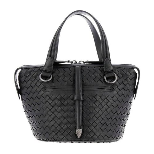 Bottega Veneta/葆蝶家 女士黑色皮质手提包535263V00168175
