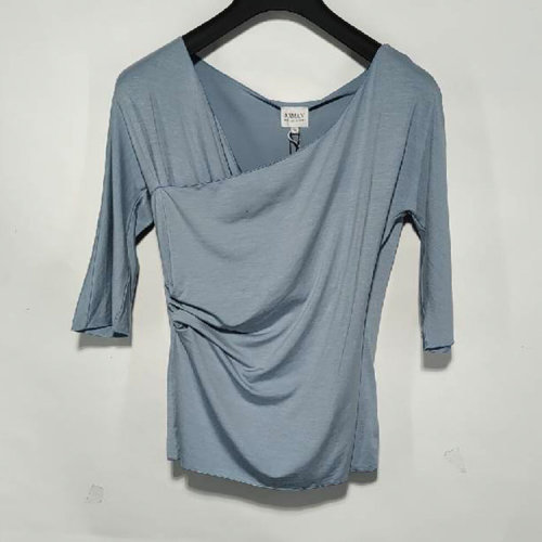 ARMANI COLLEZIONI/阿玛尼卡尔兹 女士短袖T恤灰蓝色（商品瑕疵）