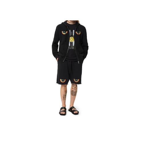  LOEWE罗意威 22年秋冬 男士 卫衣 Rainbow patch zip-up hoodie in cotton H616Y25X08-8946