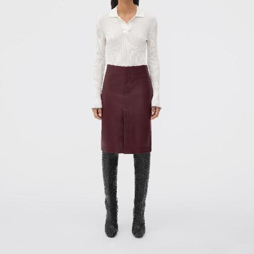 BV葆蝶家 22年秋冬 女士 半身裙 jupe en cuir souple 715239V23U06206