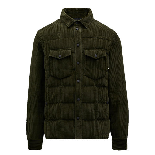Moncler/蒙克莱 21年秋冬新款 GELT系列 男士军绿色弹力棉丝绒夹克H20971G0000154AL0865