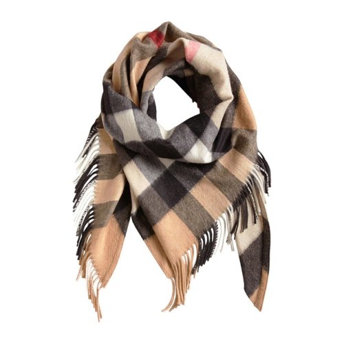 BURBERRY/博柏利  女士拼色经典格纹羊绒围巾披肩围脖 4065349