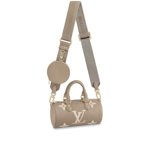  LV路易威登 22年秋冬 女士 单肩包 PAPILLON BB 小号 巴比龙 大象灰/奶白色 单肩斜挎包女士手袋 M46031