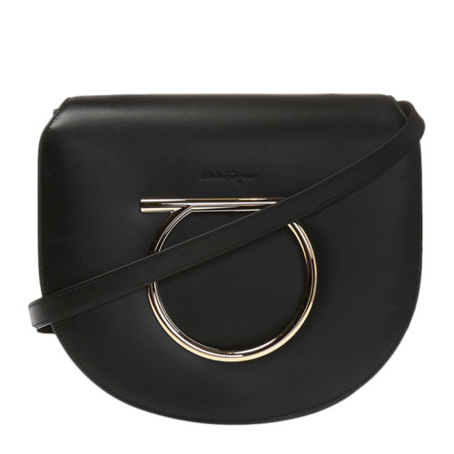 Salvatore Ferragamo/菲拉格慕 女士黑色徽标单肩包 21-H002-691251(99新未使用)