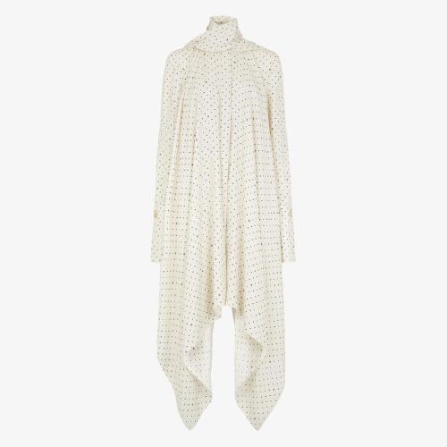  FENDI芬迪 22年春夏 女士 连衣裙 白色缎面连衣裙 FDB658AGU1F1ENO