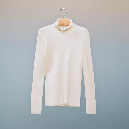  HERMES爱马仕 22年秋冬 女士 针织衫 Pull manches longues col a volant H2H2653DM9134