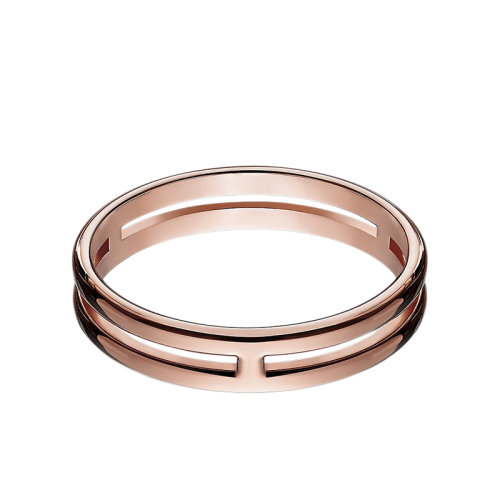 HERMES/爱马仕 经典Ariane系列 18K金玫瑰金结婚戒指H119836B