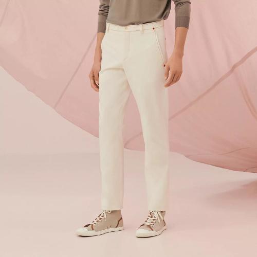  HERMES爱马仕 22年秋冬 男士 休闲裤 Pantalon Saint Germain Clou de Selle colores H255060H