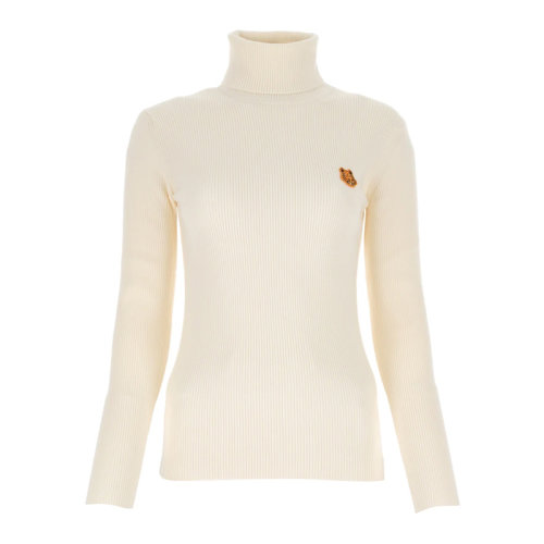 Kenzo/高田贤三 女士藏蓝色羊毛百搭刺绣高领毛衣