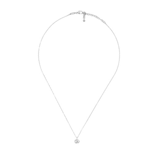 GUCCI/古驰 GG Running系列 18k金白金双G镶嵌钻石项链481638J85409066