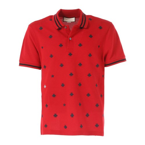 GUCCI/古驰  男士纯棉翻领印花短袖T恤 男士短POLO