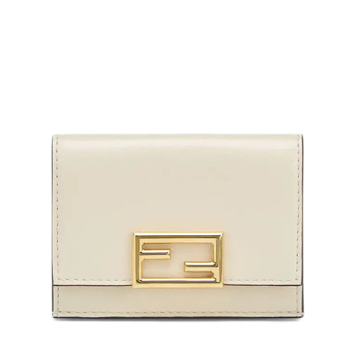 FENDI/芬迪   女士微型白色小牛皮三折短款零钱袋钱包8M0395AHM0F0VWM