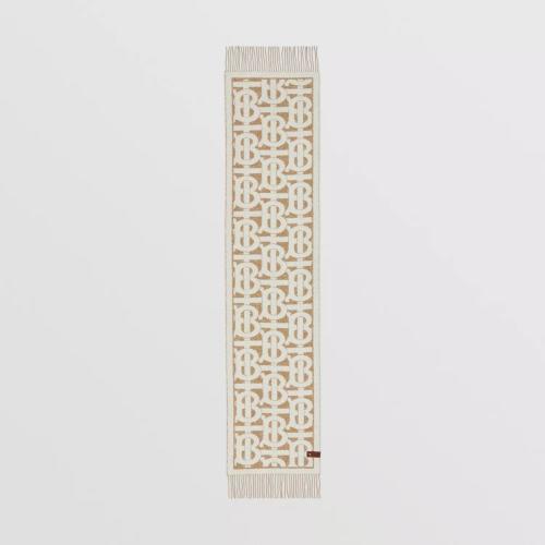  BURBERRY 22年秋冬 女士 专属标识羊绒混纺花呢围巾 80593131