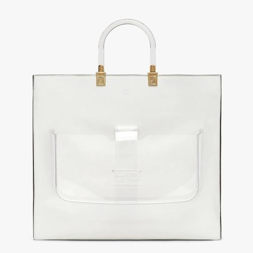  FENDI芬迪 22年秋冬 女士 手提包 白色皮革手提袋，饰Baguette口袋 8BH402AMD5F1JTW