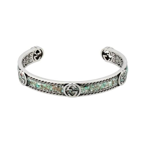 GUCCI古驰 22年秋冬 女士 互扣式双G手镯 645570 J8410 9071