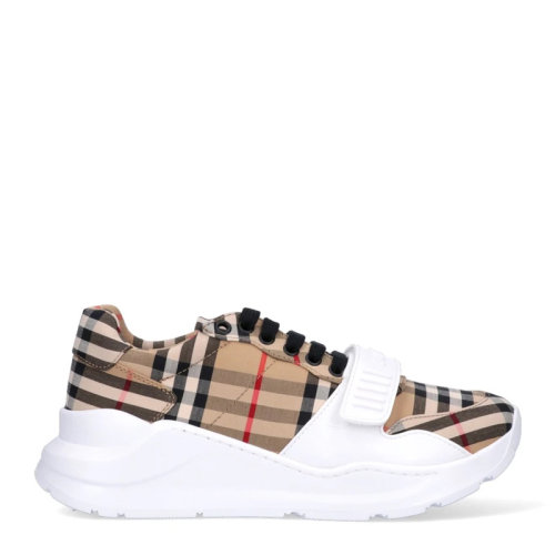 BURBERRY 博柏利 巴宝莉 男士 鞋靴 拼色卡其色格纹系带运动鞋 男士休闲运动鞋