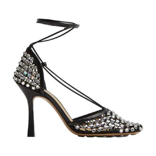  BV葆蝶家 22年秋冬 女士 高跟凉鞋 SANDALES STRETCH SCINTILLANTES 667206V0GU11013 预定商品1-3周发货