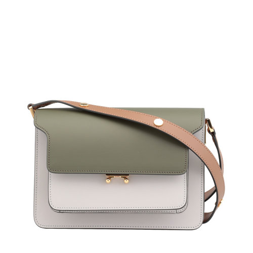 MARNI/玛尼 Trunk 女士拼色小牛皮单肩风琴包 SBMPN09NO3LV583Z089N