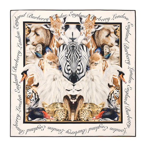 BURBERRY/博柏利 动物印花丝质方巾80273621