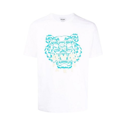  KENZO/高田贤三 男士白色棉质短袖T恤 FC55TS020-CSJ-01B PLFSX