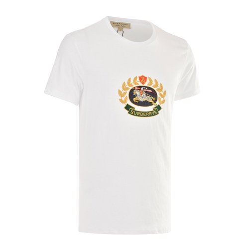  BURBERRY/博柏利 男士白色棉质短袖T恤 8002953 PLFSX