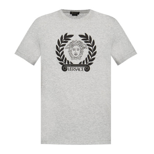 VERSACE/范思哲 男士纯色棉质经典美杜莎头像印花装饰罗纹圆领上衣短袖T恤 A85156-A228806 多色可选