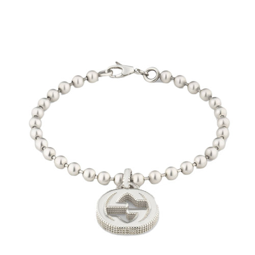 GUCCI/古驰 925银双G吊坠龙虾扣手链479226J84008106