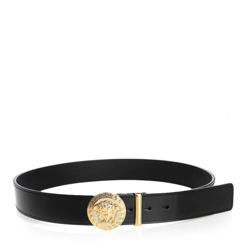 VERSACE 范思哲 男士 黑色圆形美杜莎头像腰带 男士腰带 DCU4954-DVS2-D41CH