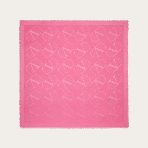  VALENTINO华伦天奴 22年秋冬 女士 披肩 Chale VLogo Signature 140 x 140 cm XW2EB104AJBY84